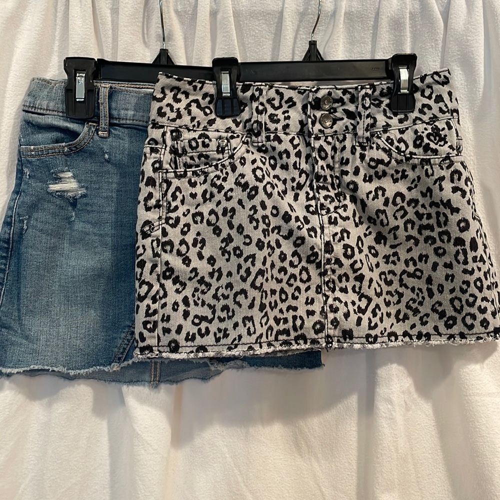 2 Denim Mini-Skirts Abercrombie and Justice Premium Denim